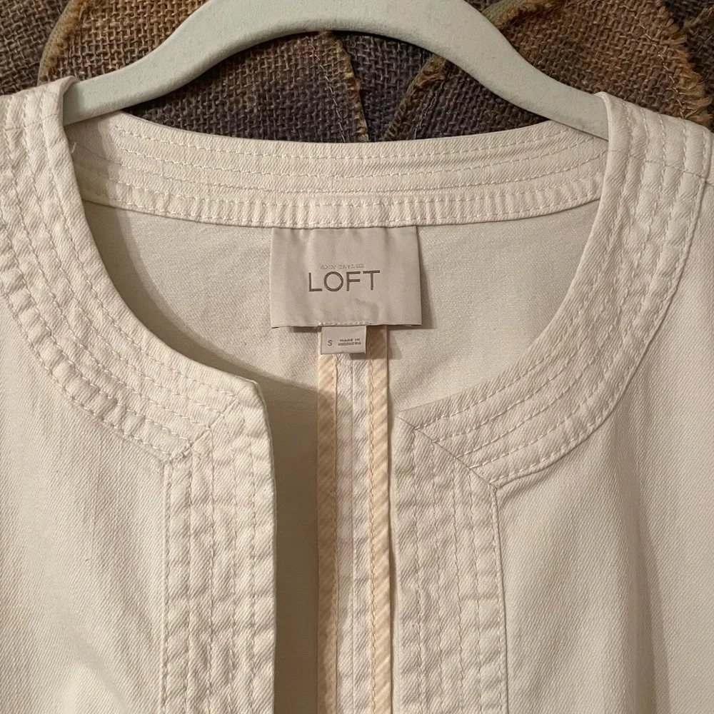 Loft Cream Open Blazer Jacket - Picture 2 of 4